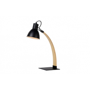 CURF DESKLAMP E27 / 60W ΚΟΝΤΡΑ ΠΛΑΚΕ-ΜΕΤΑΛΛΟ ΜΑΥΡΟ