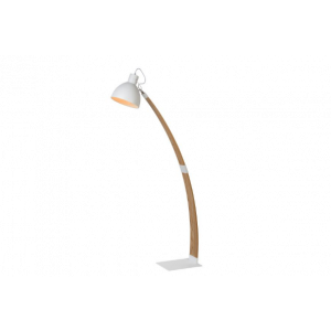 CURF FLOORLAMP E27 / 60W ΚΟΝΤΡΑ ΠΛΑΚΕ-ΜΕΤΑΛΛΟ ΛΕΥΚΟ