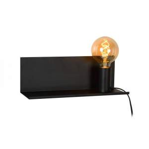 SEBO WALL LIGHT E27 / 40W L35 W12 H12CM ΜΑΥΡΟ