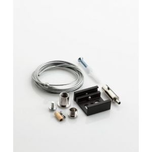  BLACK ALUMINIUM SUSPENSION KIT 2M WIRE PENGING FITTING SUITABLE FOR 4 WIRES TRACK RAIL
