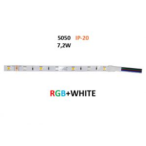 ΤΑΙΝ.LED ΛΕΥΚΗ ΑΥΤ.5m 12VDC 7.2W/m 36LED/m RGB & ΛΕΥΚΟ IP20