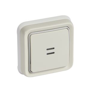 Μπουτόν Φωτεινό Πλήρες Χωνευτό Λευκό IP55 Plexo