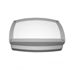 ΠΛΑΦΟΝΙΕΡΑ 5541 ΑΛΟΥΜΙΝΙΟΥ ΟΡΘΟΓΩΝΙΑ Ε27 2Χ60W ΓΚΡΙ 287X175