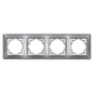 Πλαίσιο Τετραπλό Ασημί