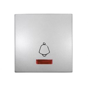 Πλήκτρο Μπουτόν Κουδουνιού Με Λυχνία Ασημί