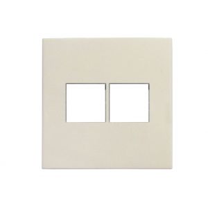 Πλακίδιο Πρίζας Data Διπλή RJ45+RJ45 Cat.6 Μπέζ