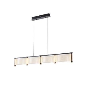 ΦΩΤΙΣΤΙΚΟ ΚΡΕΜΑΣΤΟ ΑΚΡΥΛΙΚΟ LED  4ΦΩΤΟ 4Χ15W 3000K 5400Lm 1200X270 X175mm ΓΑΛΛΙΚΟ ΧΡΥΣΟ ARTE ILLUMINA RAVENA