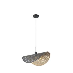 ΦΩΤΙΣΤΙΚΟ ΚΡΕΜΑΣΤΟ ΜΕΤΑΛΛΟ 1XE27 Maχ15w Φ600mm  ΜΑΥΡΟ-ΧΡΥΣΟ ARTE ILLUMINA GALILEA