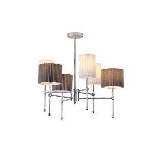 ΦΩΤΙΣΤΙΚΟ ΚΡΕΜΑΣΤΟ ΥΦΑΣΜΑ 6ΦΩΤΟ 6XE14 MAX 8W Φ740X640mm ΛΕΥΚΟ-ΜΑΥΡΟ ARTE ILLUMINA VELI
