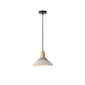 ΦΩΤΙΣΤΙΚΟ ΚΡΕΜΑΣΤΟ RUBBER WOODΚΑΙΤΣΙΜΕΝΤΟ 1xΕ27 Max15W 250X250X180mm ΧΑΚΙ ARTE ILLUMINA GESSO