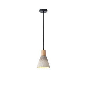 ΦΩΤΙΣΤΙΚΟ ΚΡΕΜΑΣΤΟ RUBBER WOODΚΑΙΤΣΙΜΕΝΤΟ 1xΕ27 Max15W 160X160X220mm ΧΑΚΙ ARTE ILLUMINA GESSO