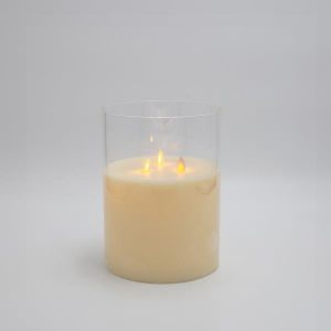 ΚΕΡΙ ΜΠΑΤΑΡΙΑΣ ΜΕ 3 ΚΙΝΟΥΜΕΝΕΣ ΦΛΟΓΕΣ, ΜΕ ΓΥΑΛΙ, ΙΒΟΥΑΡ, ΜΕ ΧΡΟΝΟΔΙΑΚΟΠΤΗ, 15x20cm