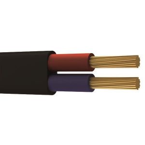 ΚΑΛΩΔΙΟ ΕΥΚΑΜΠΤΟ ΟΒΑΛ H03VVH2-F 2X0,75mmΚΑΙ#178; ΜΑΥΡΟ (100m/roll)