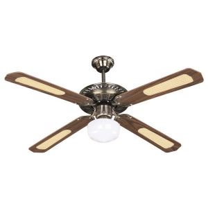 ΑΝΕΜΙΣΤΗΡΑΣ ΟΡΟΦΗΣ ΜΕ 1ΦΩΣ E27 ΚΑΦΕ ΧΡΥΣΟΣ Φ130 70W ΜΕ ΤΗΛ/ΡΙΟ