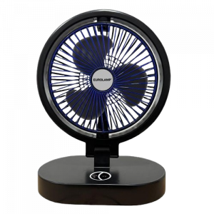 ΑΝΕΜΙΣΤΗΡΑΣ ΕΠΙΤΡΑΠΕΖΙΟΣ ΕΠΑΝΑΦΟΡΤΙΖΟΜΕΝΟΣ 360° ΜΕ LED ΦΩΣ Φ16 ΜΑΥΡΟΣ