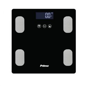 ΖΥΓΑΡΙΑ ΣΩΜΑΤΟΣ ΛΙΠΟΜΕΤΡΗΤΗΣ PRBS-40465 PRIMO 180KG ΥΑΛΙΝΗ MΑΥΡΗ/INOX