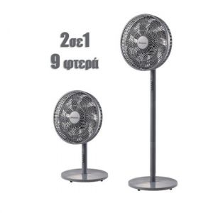 ΑΝΕΜΙΣΤΗΡΑΣ ΟΡΘΟΣΤΑΤΗΣ PRSF-80647 PRIMO 16'' 40ΕΚ. 9ΦΤΕΡΑ ΓΚΡΙ 2 ΣΕ 1