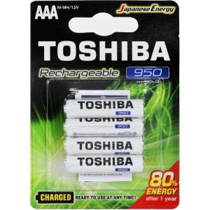 Μπαταρία Toshiba AAA 950mAh (blister 4 pcs) Rechargeable TOSHIBA TNH-03GAE
