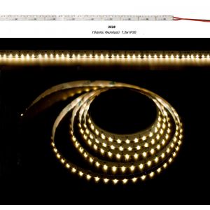 ΤΑΙΝΙΑ LED ΠΛΑΓΙΟΥ ΦΩΤΙΣΜΟΥ ΛΕΥΚΗ 5m12VDC 7.2W/m90L/m ΘΕΡΜΟ IP20