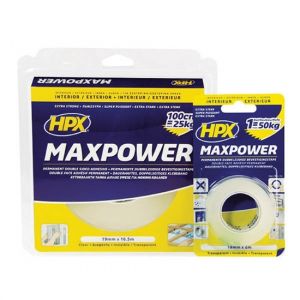ΔΙΑΦΑΝΗ ΤΑΙΝΙΑ ΔΙΠΛΗΣ ΟΨΗΣ MAXPOWER 19MMX5M
