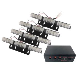 Εξωτερικά Φώτα Οδικής Βοήθειας STROBO LED 4x3 36W 10-30V IP65 Αδιάβροχα Λευκό