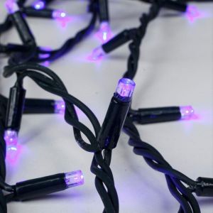 100 Led Σε Σειρά Με Επέκταση , Πράσινο Κουτσούκ Καλώδιο, Μπλέ Led