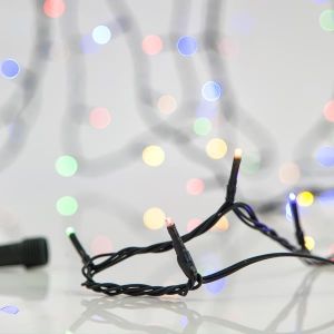 ΣΕΙΡΑ, 280 LED 3mm, 31V, ΠΡΟΓΡΑΜΜΑ, ΕΠΕΚΤΑΣΗ ΕΩΣ 5, ΠΡΑΣΙΝΟ ΚΑΛΩΔΙΟ, ΧΡΩΜΑΤΙΣΤΟ LED,  ANA 7.5cm, ΧΩΡΙΣ ΑΝΤΑΠΤΟΡΑ, ΙΡ44