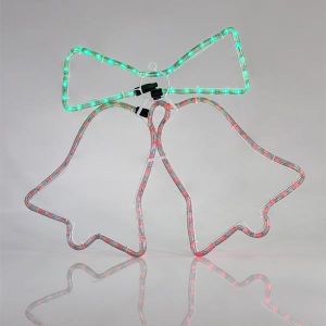 ΚΑΜΠΑΝΑ ΔΙΠΛΗ LED, ΚΟΚΚΙΝΗ - ΚΟΚΚΙΝΗ, ΜΕ 3m ΦΩΤ/ΝΑ ΚΑΙ ΠΡΟΓΡΑΜΜΑ, 47x64cm, IP44