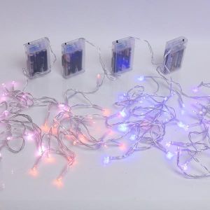 ΣΕΙΡΑ 20 LED 5MM, MΠΑΤΑΡΙΑΣ 3XAA, TIMER, ΔΙΑΦΑΝΟ PVC ΚΑΛΩΔΙΟ, ΚΟΚΚΙΝΟ Η ΜΠΛΕ Η ΡΟΖ Η ΜΩΒ LED, ANA 10CM, ΠΡΟΕΚΤΑΣΗ ΠΑΡΟΧΗΣ 30CM, 