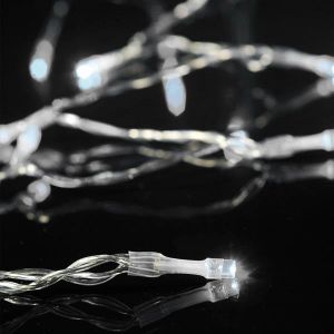 ΣΕΙΡΑ 50 LED 5MM, MΠΑΤΑΡΙΑΣ 3XAA, TIMER, ΔΙΑΦΑΝΟ PVC ΚΑΛΩΔΙΟ, ΛΕΥΚΟ LED, ANA 10CM, ΠΡΟΕΚΤΑΣΗ ΠΑΡΟΧΗΣ 30CM, IP20, DISPLAY BOX (24