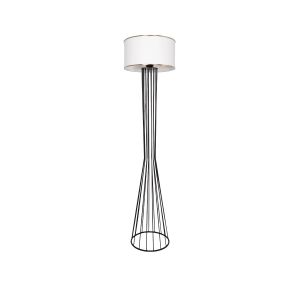 NOVA Μοντέρνο Επιδαπέδιο Φωτιστικό με Ντουί 1 x E27 AC 220-240V IP20 - Μαύρο : Λευκό - Μ36 x Π36 x Υ148cm