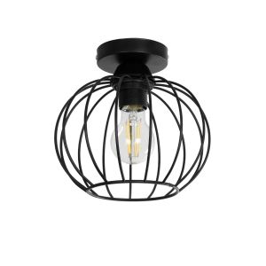 BITUIN Μοντέρνο Φωτιστικό Οροφής με Ντουί 1 x E27 AC 220-240V IP20 - Μαύρο - Μ21 x Π21 x Υ18cm