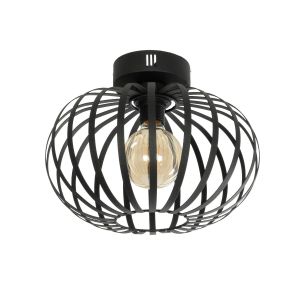 STAR Μοντέρνο Φωτιστικό Οροφής με Ντουί 1 x E27 AC 220-240V IP20 - Μαύρο - Μ40 x Π40 x Υ27cm