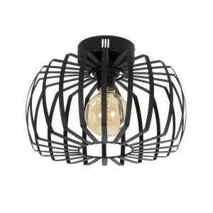 STAR Μοντέρνο Φωτιστικό Οροφής με Ντουί 1 x E27 AC 220-240V IP20 - Μαύρο - Μ40 x Π40 x Υ27cm