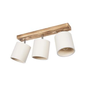 CUP Vintage Φωτιστικό Οροφής με Ντουί 3 x E27 AC 220-240V IP20 - Λευκό : Μπεζ - Μ60 x Π14 x Υ26cm