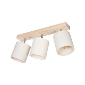 CUP Vintage Φωτιστικό Οροφής με Ντουί 3 x E27 AC 220-240V IP20 - Λευκό : Μπεζ - Μ60 x Π14 x Υ26cm