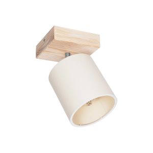 CUP Vintage Φωτιστικό Οροφής με Ντουί 1 x E27 AC 220-240V IP20 - Λευκό : Μπεζ - Μ14.5 x Π14.5 x Υ25cm