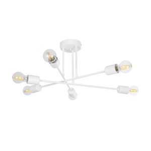 SPIDI Μοντέρνο Φωτιστικό Οροφής με Ντουί 6 x E27 AC 220-240V IP20 - Λευκό - Μ61 x Π61 x Υ25cm