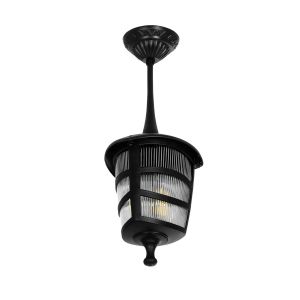 ZARDIN Vintage Φωτιστικό Οροφής με Ντουί 1 x E27 AC 220-240V IP44 - Μαύρο - Μ17 x Π17 x Υ22cm