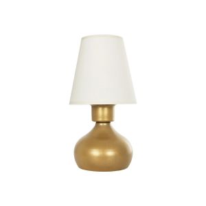 SWEET Μοντέρνο Επιτραπέζιο Φωτιστικό Πορτατίφ με Ντουί 1 x E27 AC 220-240V IP20 - Χρυσό : Μπεζ - Μ14 x Π14 x Υ25cm