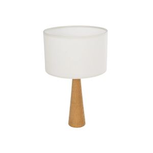 COBRA Μοντέρνο Επιτραπέζιο Φωτιστικό Πορτατίφ με Ντουί 1 x E27 AC 220-240V IP20 - Μπεζ : Λευκό - Μ24 x Π24 x Υ39cm
