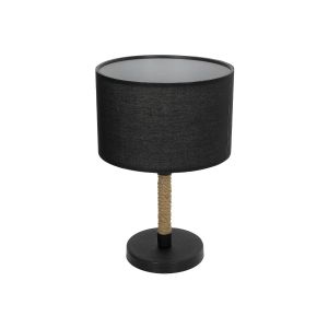 STRING Μοντέρνο Επιτραπέζιο Φωτιστικό Πορτατίφ με Ντουί 1 x E27 AC 220-240V IP20 - Μαύρο : Μπεζ - Μ24 x Π24 x Υ37cm