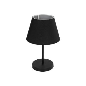 LARA Μοντέρνο Επιτραπέζιο Φωτιστικό Πορτατίφ με Ντουί 1 x E27 AC 220-240V IP20 - Μαύρο - Μ22 x Π22 x Υ35cm