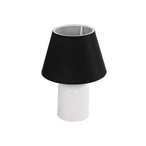 CIA Μοντέρνο Επιτραπέζιο Φωτιστικό Πορτατίφ με Ντουί 1 x E27 AC 220-240V IP20 - Λευκό : Μαύρο - Μ23 x Π23 x Υ31,5cm