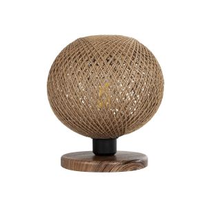 BOWL Μοντέρνο Επιτραπέζιο Φωτιστικό Πορτατίφ με Ντουί 1 x E27 AC 220-240V IP20 - Καφέ : Μπεζ - Μ22 x Π22 x Υ23cm