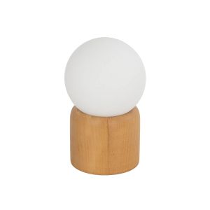 BOARD Μοντέρνο Επιτραπέζιο Φωτιστικό Πορτατίφ με Ντουί 1 x E14 AC 220-240V IP20 - Μπεζ : Λευκό - Μ15 x Π15 x Υ24cm