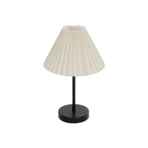 ORACLE Μοντέρνο Επιτραπέζιο Φωτιστικό Πορτατίφ με Ντουί 1 x E27 AC 220-240V IP20 - Μαύρο : Μπεζ - Μ24 x Π24 x Υ35cm