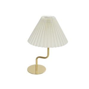 LIVL Μοντέρνο Επιτραπέζιο Φωτιστικό Πορτατίφ με Ντουί 1 x E27 AC 220-240V IP20 - Χρυσό : Μπεζ - Μ22 x Π22 x Υ34cm