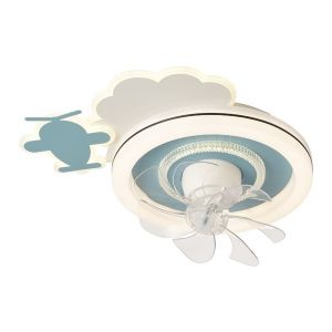 ΑΝΕΜΙΣΤΗΡΑΣ ΟΡΟΦΗΣ ΠΑΙΔΙΚΟΣ ΑΕΡΟΠΛΑΝΑΚΙ ΜΠΛΕ 15W ΜΕ LED ΦΩΣ 65W ΚΑΙ ΚΟΝΤΡΟΛ