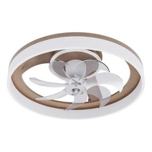 ΑΝΕΜΙΣΤΗΡΑΣ ΠΛΑΦΟΝΙΕΡΑ ΟΡΟΦΗΣ ΧΡΩΜΑ ΞΥΛΟΥ-ΛΕΥΚΟ Φ50 DC 20W